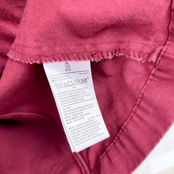 Old Navy Field Utility Jacket Red Full Zip Pockets Unlined Cotton Womens XL - Picture 7 of 7